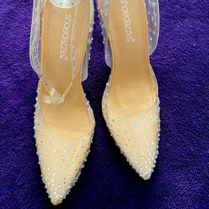 Shoe dazzle clear diamonds heels